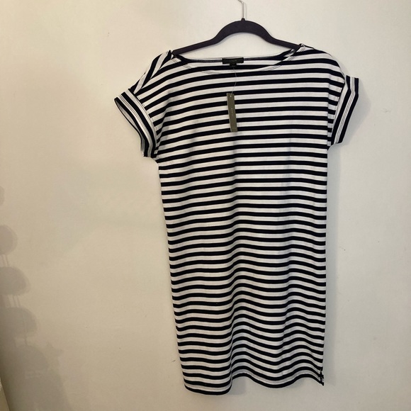 NWT J.Crew short sleeve striped cotton dress - Picture 3 of 8